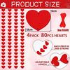 20-160pcs Red Hearts Felt Garland Valentines Day Heart Hanging String Garland for Wedding Anniversary Birthday Party Supplies