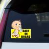 Adorable Baby On Board Car Window Sticker - Milk Bottle Baby Pattern, Durable Waterproof Decal, Family Car Exterior Safety Decor