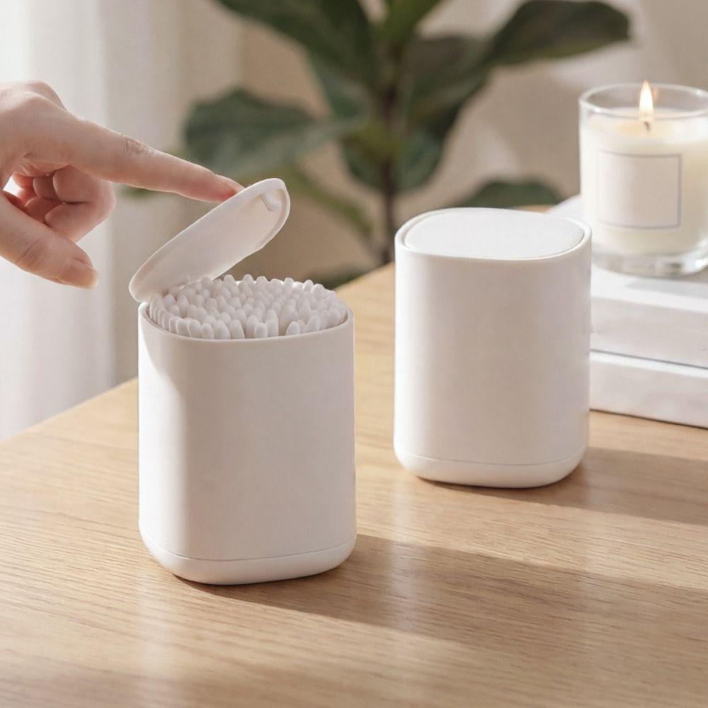 Push Type Cotton Swab Holder Automatic Lifting Plastic Toothpick Stand Restaurant Use