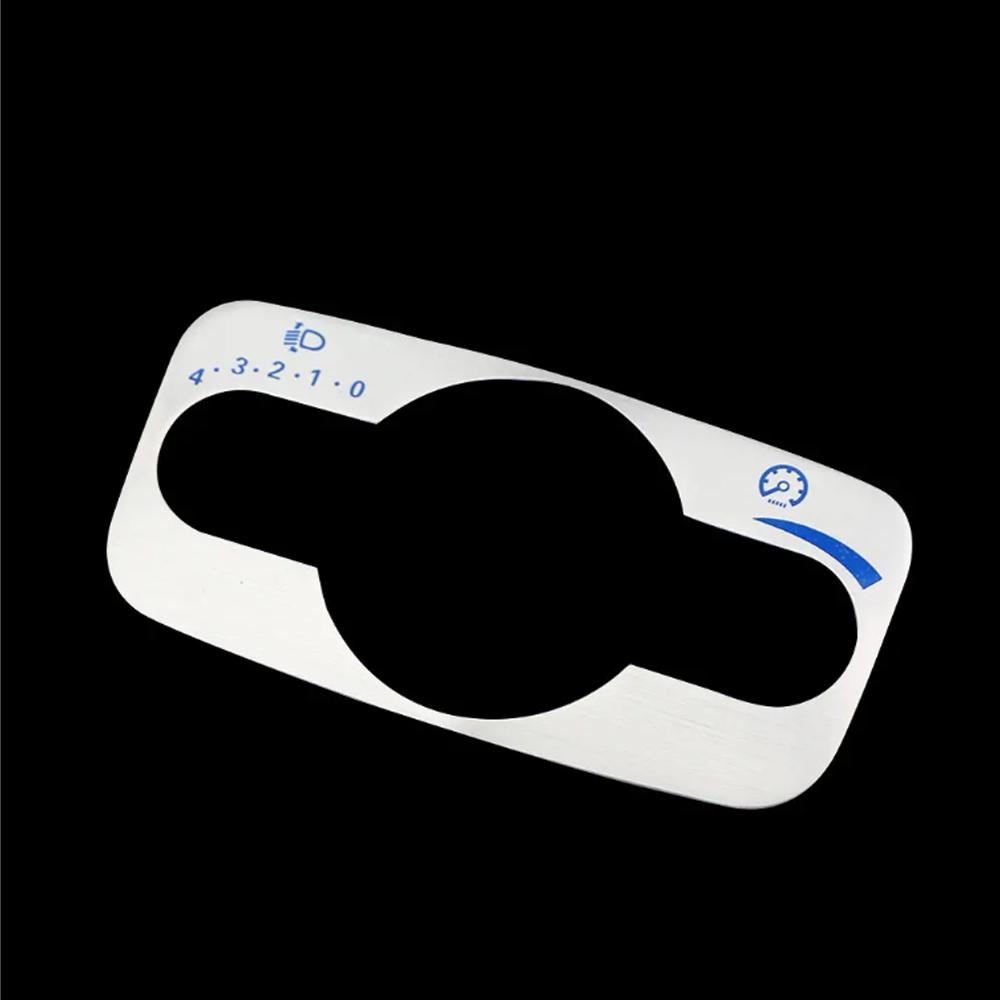 For Ford Fiesta Ecosport Mondeo 2013-2017 Car Aluminium Headlight Head Lamp Switch Adjust Panel Sticker Cover Trim