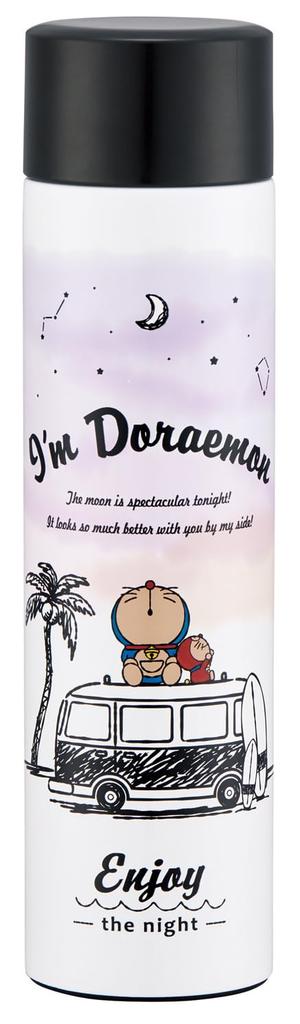Skater Mini Stainless Steel Water Small Vacuum Sanrio Moonlit Night Bottle, 160ml, Capacity, Insulated, Double-Layered Wall, "I'm Doraemon" Design,