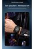 OFNS Men's Six-Needle Chronograph Quartz Watch with Luminous Bar Markers, Square Face, Waterproof, and Calendar.