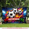 1pc 2D Flat Soccer Theme Decorative Banner Soccer Party Backdrop Indoor Outdoor Garden Patio Holiday Celebration Party Decor Photo Booth
