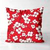 Set of  Vintage Red Floral Throw Pillow Covers Pattern Cushion Cover Suitable for Sofa Bedroom Car Pillow Cover