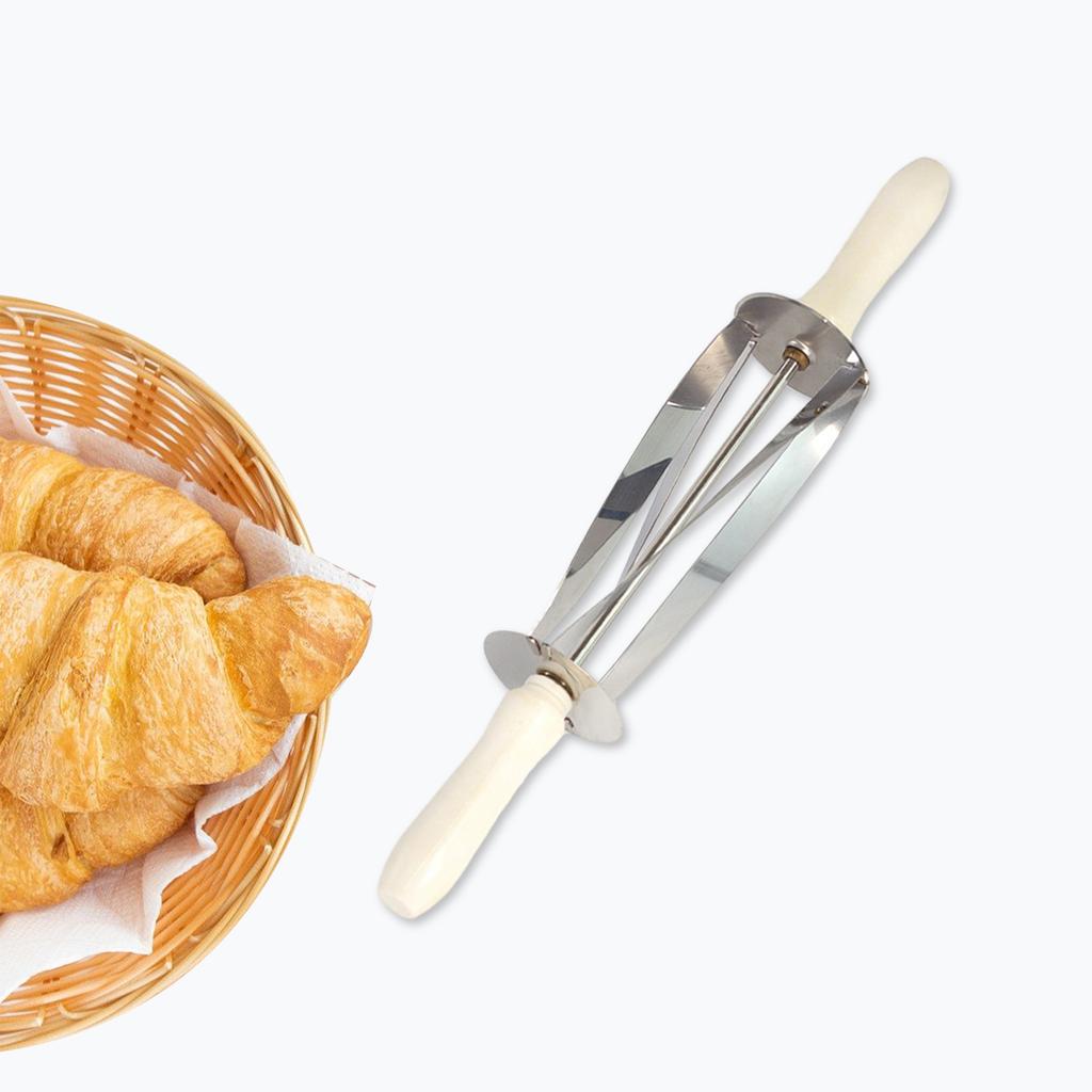 Taglia Croissant Rullo Croissant Fette Acciaio Inossidabile Casalingo Taglia Pane da Arrotolare Rullo Pane Multifunzione Taglia Pasticceria