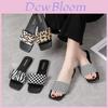 Casual Grid Pattern Flip Flops For Women Summer With Lightweight Pu Material For Daily Wear