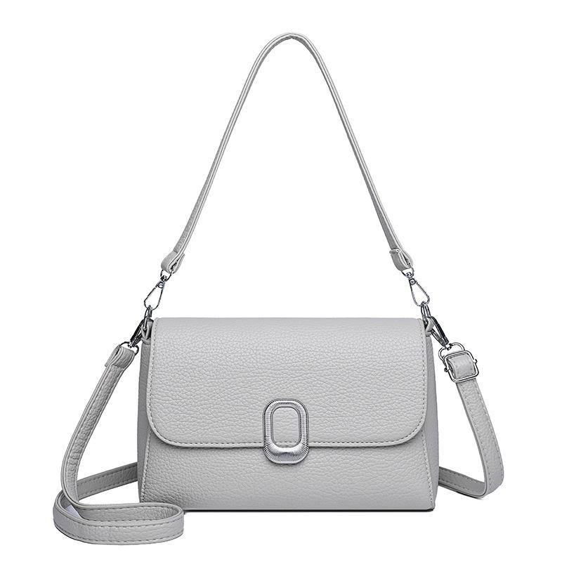 Sac Bandoulière en Cuir Souple pour Femmes Sac à Épaule Aisselle Grande Capacité Commuter Petit Sac Carré