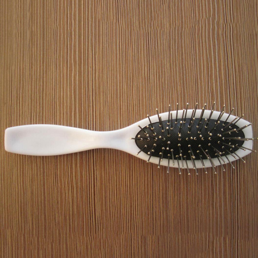 

Практичная массажная щетка для волос, парик, стальная расческа, расческа для массажа кожи головы, комплект белый