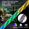 2PCS RZR Remote Control Light Antennas 3FT Spiral LED Whip Light Remote Control Multi-color Flagpole Lamp