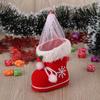 2Pcs Christmas Candy Holder Boot Shape Reusable Gift Box Large Small Kids Candy Shoes Holiday Decoration Festive Party Supplies
