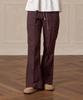320SHOWROOM Jacquard Drawstring Bootcut Banding Pants Brown