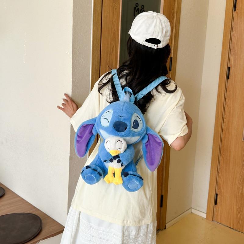 Stitch Angel Niedlicher Plüschrucksack Mit Cartoon-Design Für Den Täglichen Gebrauch