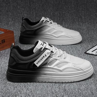 Summer New Breathable Sports Shoes Men's Mesh White Running Gradual Change Board Shoes Versatile Casual Tide
