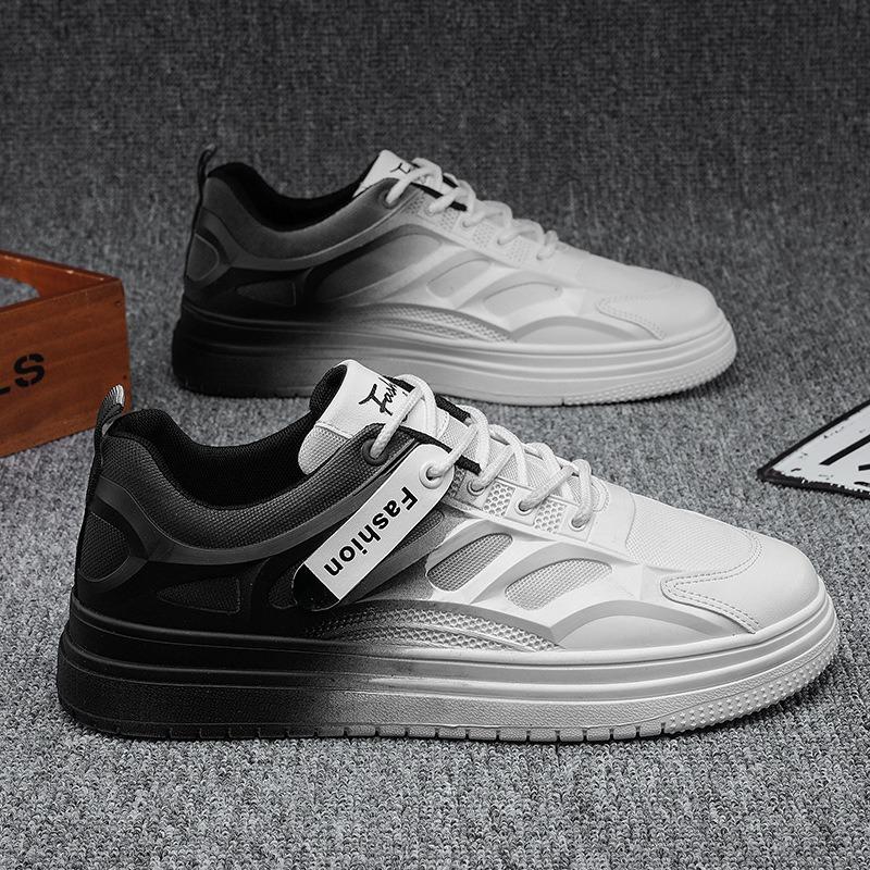 Summer new breathable sports shoes men's mesh white running gradual change board shoes versatile casual tide