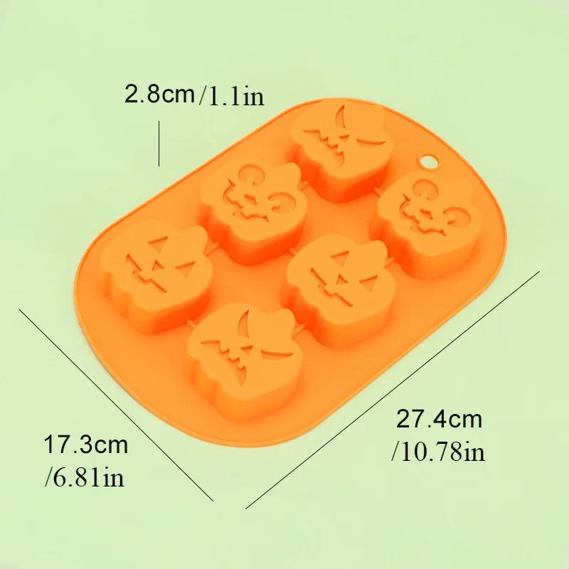 3D Silicone Halloween Cake Mold Pumpkin Ghost Shape Mould for Making Cookie Candy DIY Cake Decoration Tools Baking Accessories