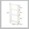 Slim Behind-Door Storage Trolley: Multi-Layer Shelf for Bathroom & Toilet.