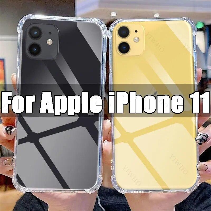 

Прозрачный чехол для телефона Apple IPhone 11, прозрачный чехол из ТПУ для iPhone11 6,1 дюйма A2221, противоударные чехлы с защитой от царапин