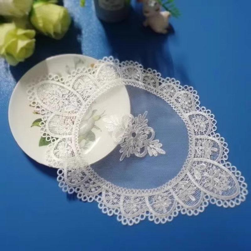 Premium lace Oval Christmas flower Embroidery table cloth cover wedding party tablecloth kitchen Table decoration and accessories