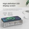 Bezdrátová nabíječka Časový budík LED Digitální teploměr Sluchátka Telefon Nabíječky Rychle nabíjecí dokovací stanice pro iPhone Samsung