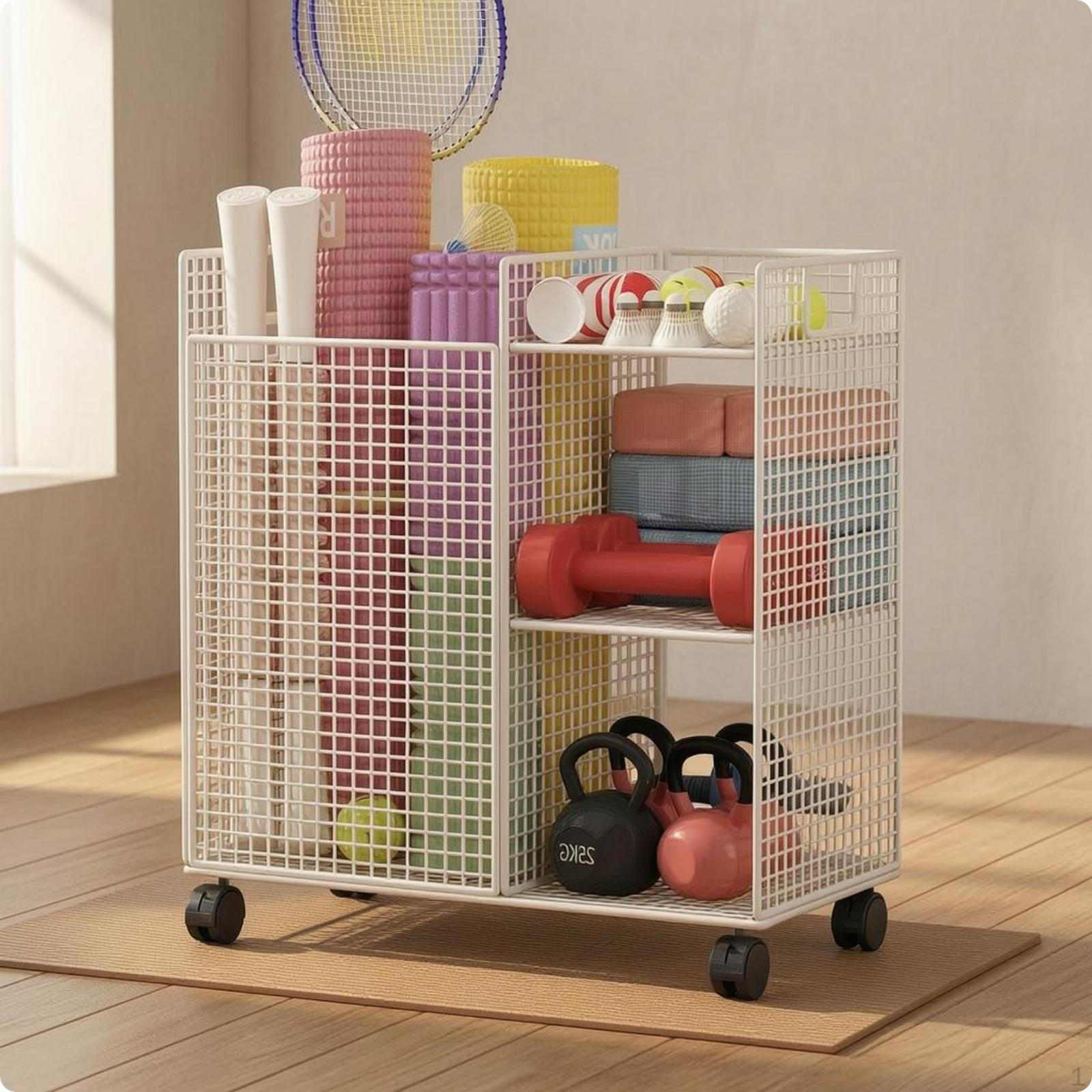 Home Gym Storage Unit Caster Wheels