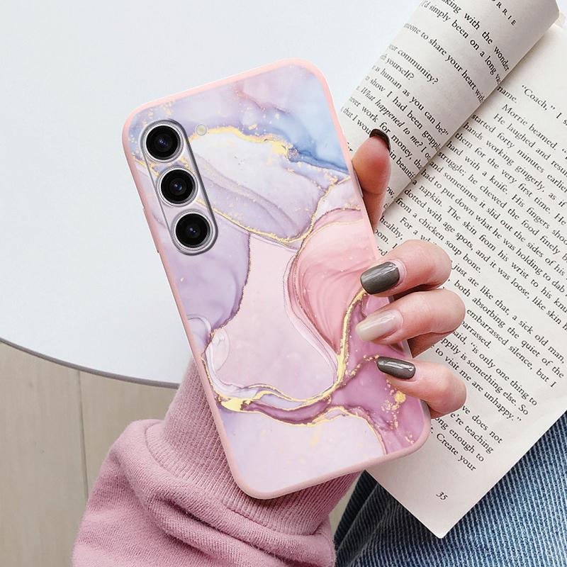 Case For Samsung A55 5G Back Cover Protective Silicone Funda Fashion Marble Stone Texture Coque For Samsung Galaxy A54 A56 Capa