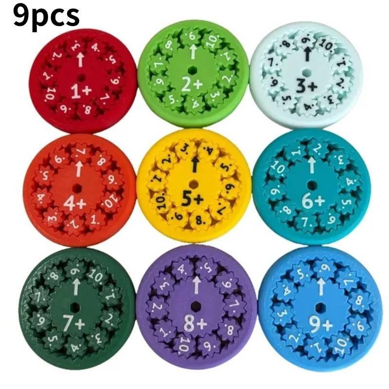 Educational Math Fidget Spinners For Learning Arithmetic With Colorful Plastic Material