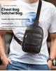 2024 Men's Genuine Leather Crossbody Chest Bag - Top Layer Cowhide for Outdoors & Business