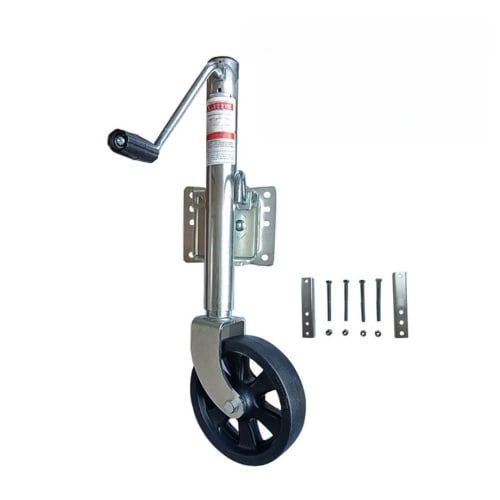 

Kiwet Trailer Jack Wheel - 1500 lb Capacity, Seamless Steel Tube, Labor-Saving Hand Crank, Outrigger Jack for Boats, Campers, Yachts, Caravans (1500 l