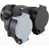 Towing Adaptor Twin Socket - 13 to 7 pin Caravan Towing Adapter 2 In 1 Waterproof Caravan Converter Trailer Plug Socket for Caravan Truck and More