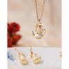 Enamel Chipmunk Teapot Earrings Trendy Pendant Necklace Stylish Woman Accessory