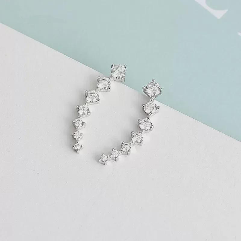 2023 Trendy Luxury Zircon Women's Earrings - Niche High-End Design with Ear Cuff Style