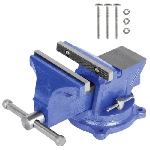 360 Rotating Vise, Home Vise, 150mm Rotating Table, Heavy-Duty Vise, Bench Vise, 6-Inch, 3-Point Fixation, Bolt Fixation, Work Mat, Insulated Vise, w