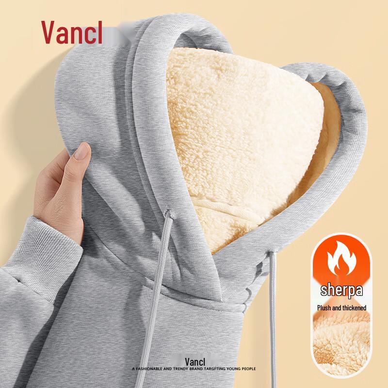 VANCL Men s Winter Fleece-Lined Hooded Sweatshirt M