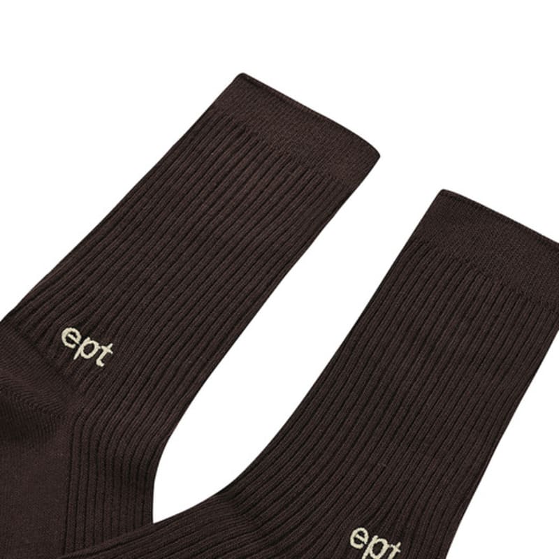 EPT EPT SIDE LOGO SOCKS (BROWN_IVORY)