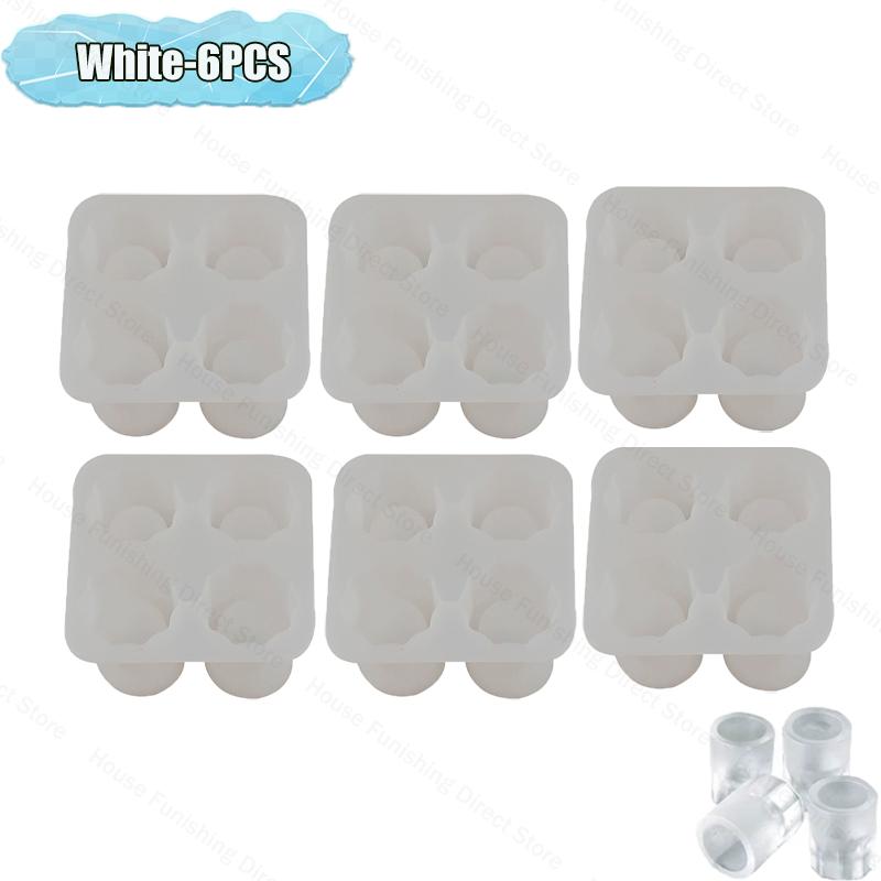 4 Cup Shape Silicone Ice Cube Mold Tray Summer Bar Party DIY Cold Drink Ice Compartment Mold Ice Cup Ice Cube Tray Kitchen Tool
