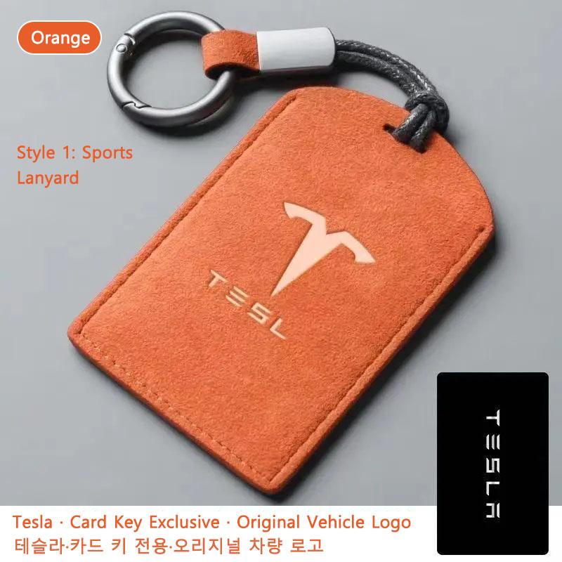 For Tesla Model Y Juniper Tesla Model 3 S X Highland Interior Key Covers Key Fob Key Card Key Chain Key Card Cover Key Case Acce оранжевый
