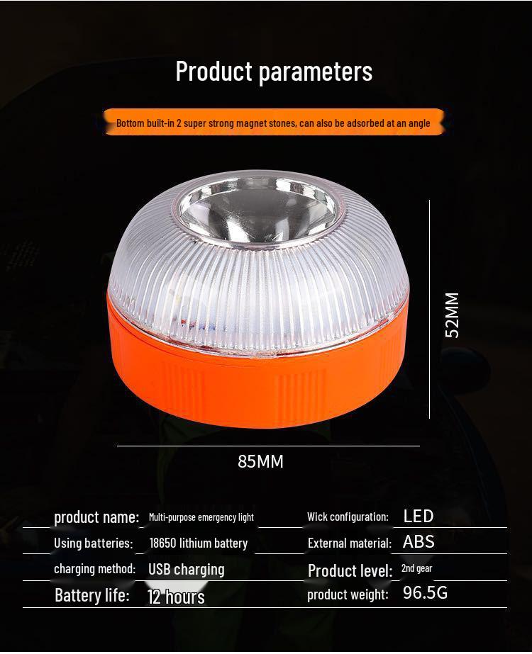 V16 Multi-Use LED Spanish Car Warning & Roadblock Light