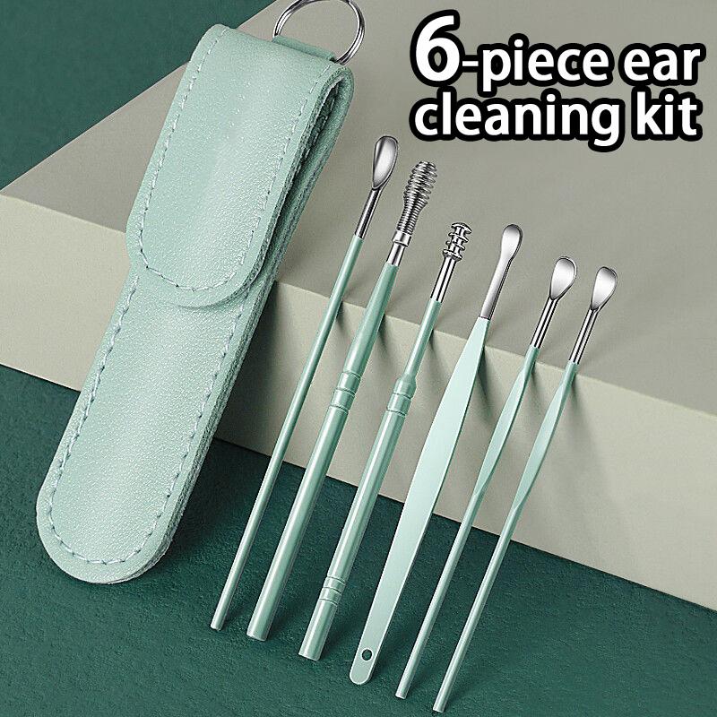 6PCS Ear Cleaning Tool Set Ear Cleaner Spoon Kit Health Care Earpick for Efficient Wax Removal for Adults and Kids