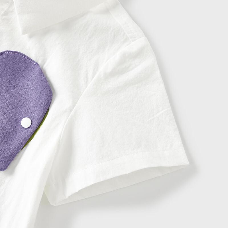 TONGTAI Baby & Peuter Puur Katoen Korte Mouw Kraagje Shirt