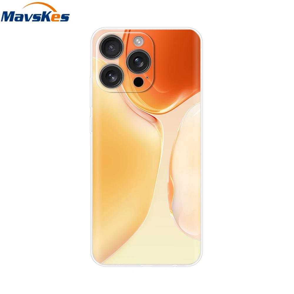 For iPhone 16 Pro Case 16 Plus Lovely Heart Soft Silicone TPU Painted Phone Cases for Apple iPhone16 Pro Max Cover Shell New Bag