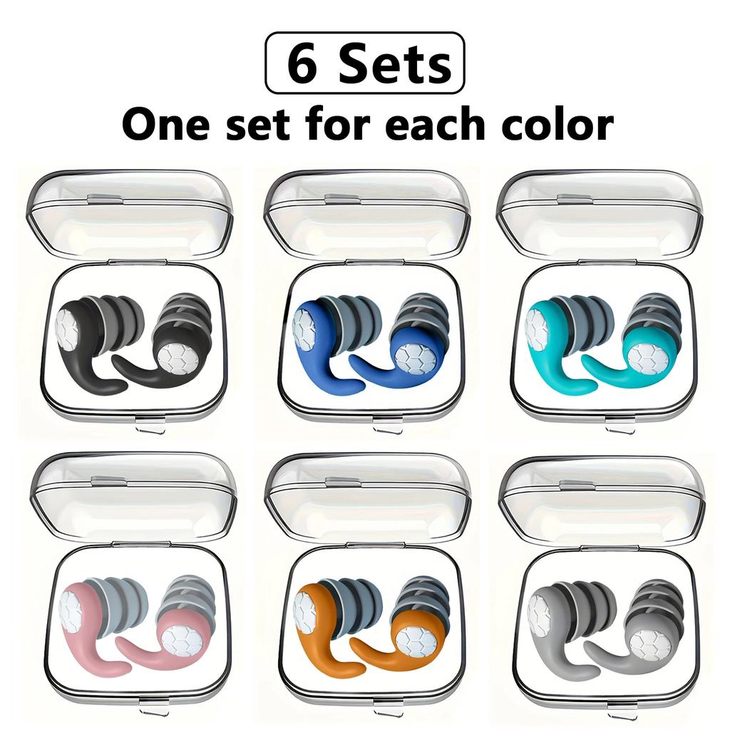 HUAK 1 Pair Soft Silicone Earplugs - Noise Canceling, Comfortable Fit, for Sleep, Swimming, Creating a Silent Environment