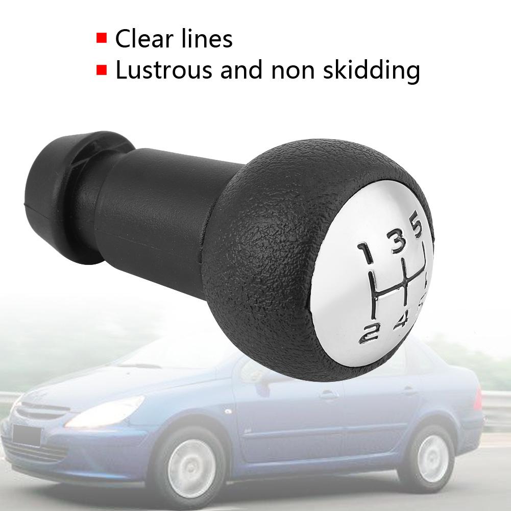 Bil 5-växlad växelspaksknopp för Peugeot 307 308 408 2008 206 207 208 301 3008