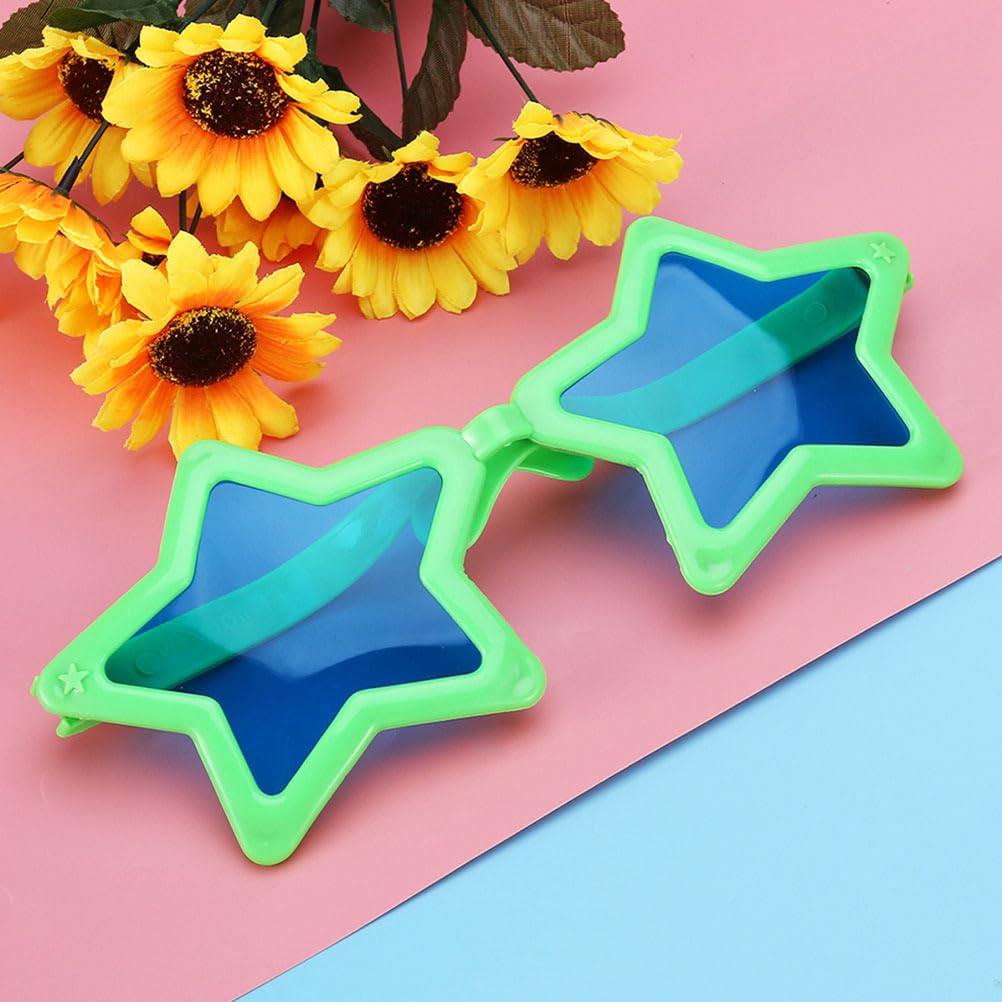 VICASKY Kids' Party Five-Pointed Star Glasses, Set of 6, Lightweight Blue Light Blocking Eyeglasses, Halloween Photo Props, Festival Events