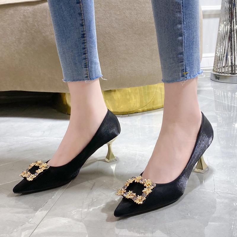 High Heels Autumn New with Skirt Stiletto Design Sense Niche Temperament Celebrity Pointed Single Shoes