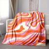 1Pc Abstract Swirls Lines Blanket Soft And Comfortable Casual Warm Camping Travel Christmas Halloween Xmas Gift M928253