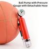 Air Ball Pump Portable Sports Pump with Pressure Gauge with Detachable Hose for Football Basketball Soccer
