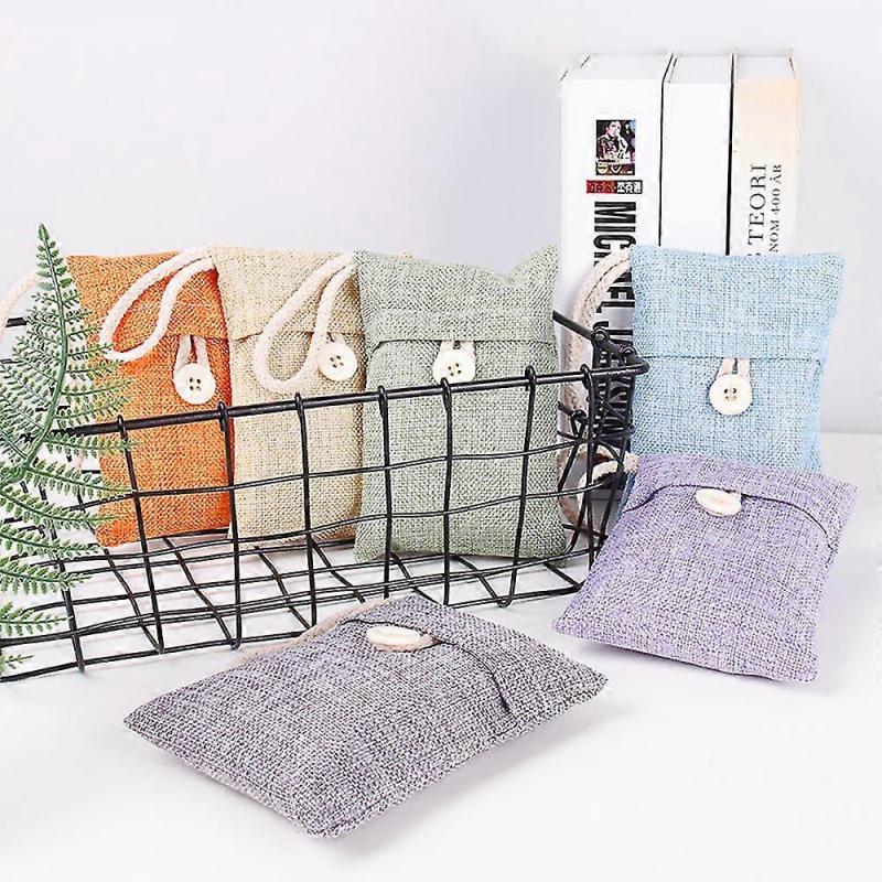 6 Packs Bamboo Charcoal Air Purifying Bag, New House Smell Absorber, Moisture Absorber, Car Air Freshener, Shoe Deodorizer, Also For Pet, Closet