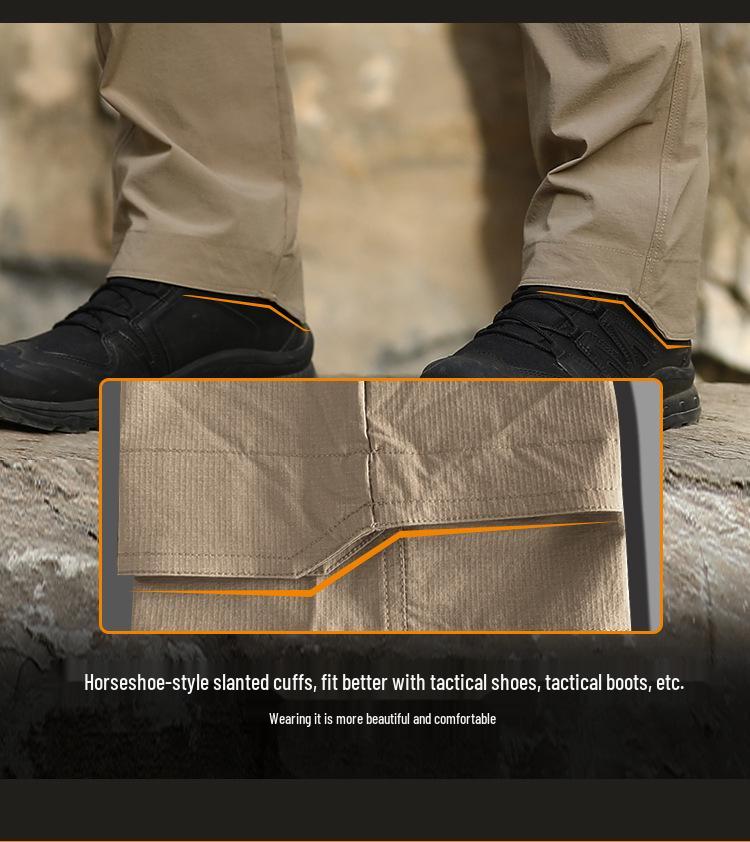 Męskie spodnie taktyczne szybkoschnące Angken - Ultracienkie, oddychające spodnie bojowe z wieloma kieszeniami na wiosnę/lato.