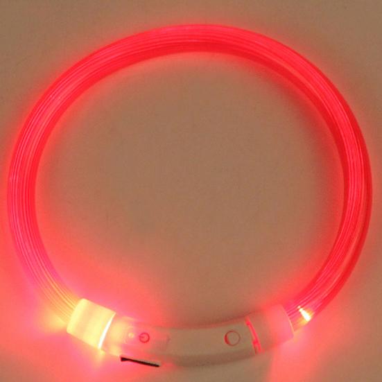 LED Dog Collar Rechargeable Luminous USB Charging Puppy Light Up Collar for Outdoor