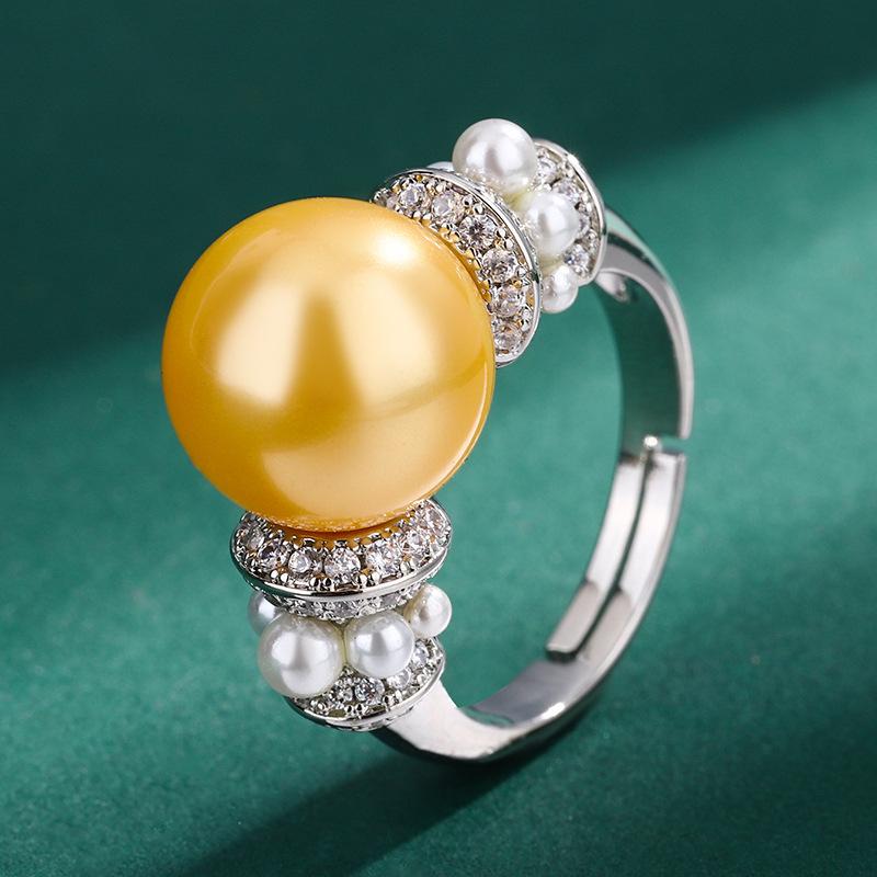 Jewelry New White Pearl Ring Fashion Design Pearl Ring Hot Sale Ring
